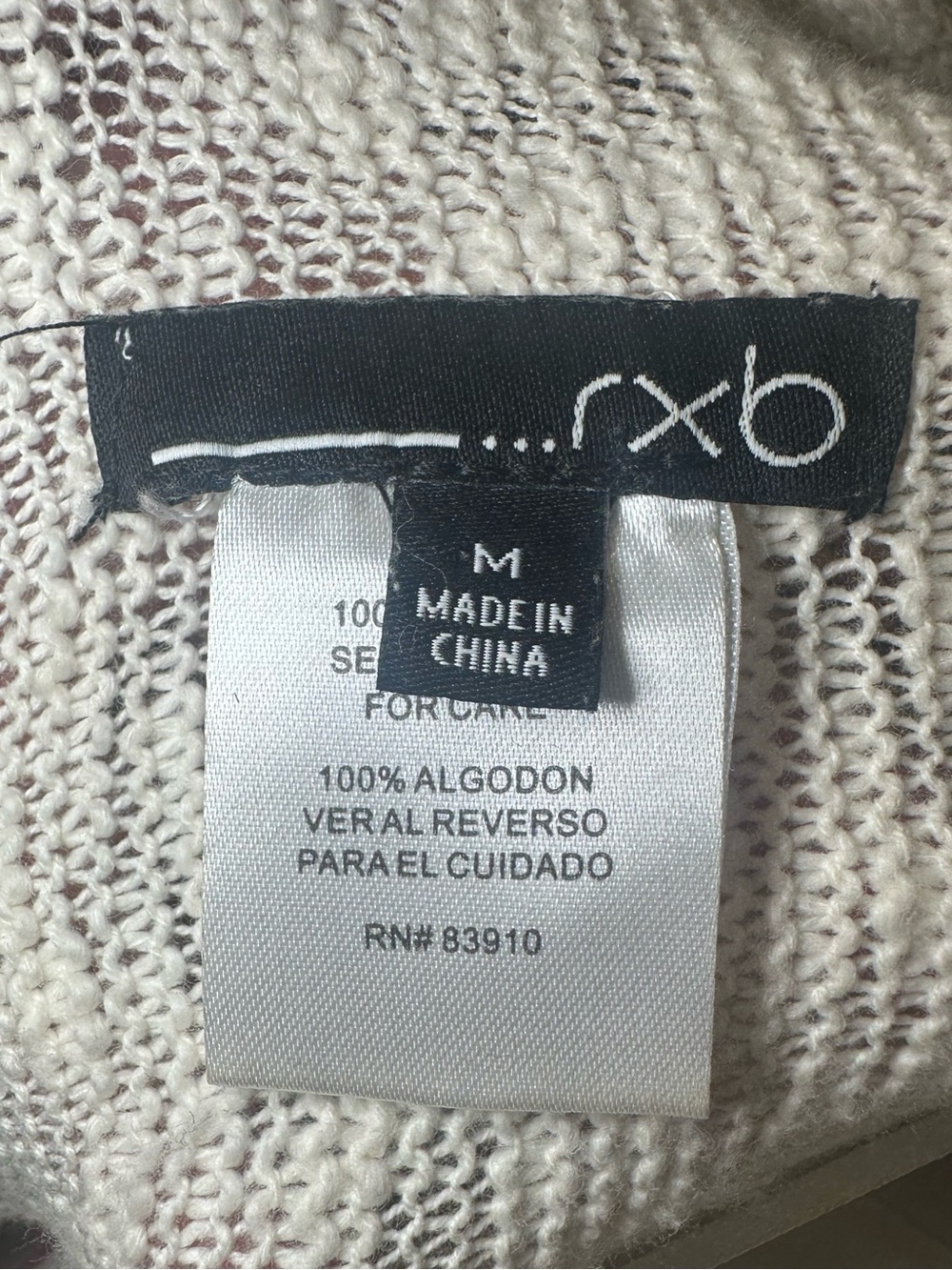 RXB Cream Open-Front Fringe Cardigan with Multicolor Stripes - Picture 3 of 8